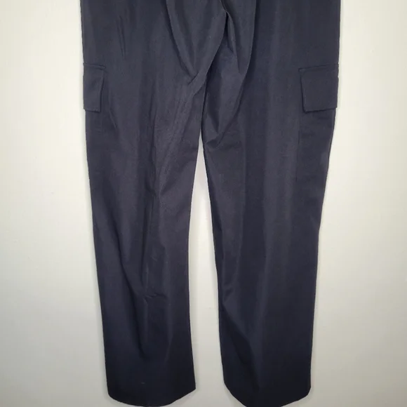 PrettyLittleThing Shape Black Buckle Detail Cargo Wide Leg Pants, Size 14 - Picture 15 of 16